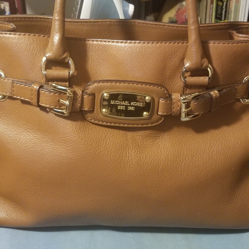 EUC Vintage Michael Kors Pebbled Leather Hamilton Satchel - Picture 4 of 16